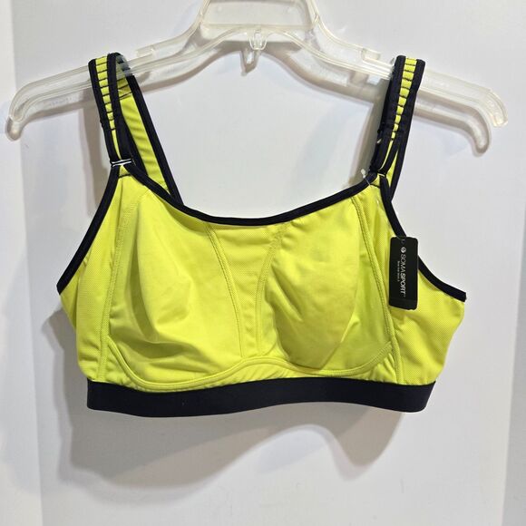 SOMA SPORT Maximum Support Wireless Sports Bra 40D Yellow Full Coverage NEW - Picture 2 of 7